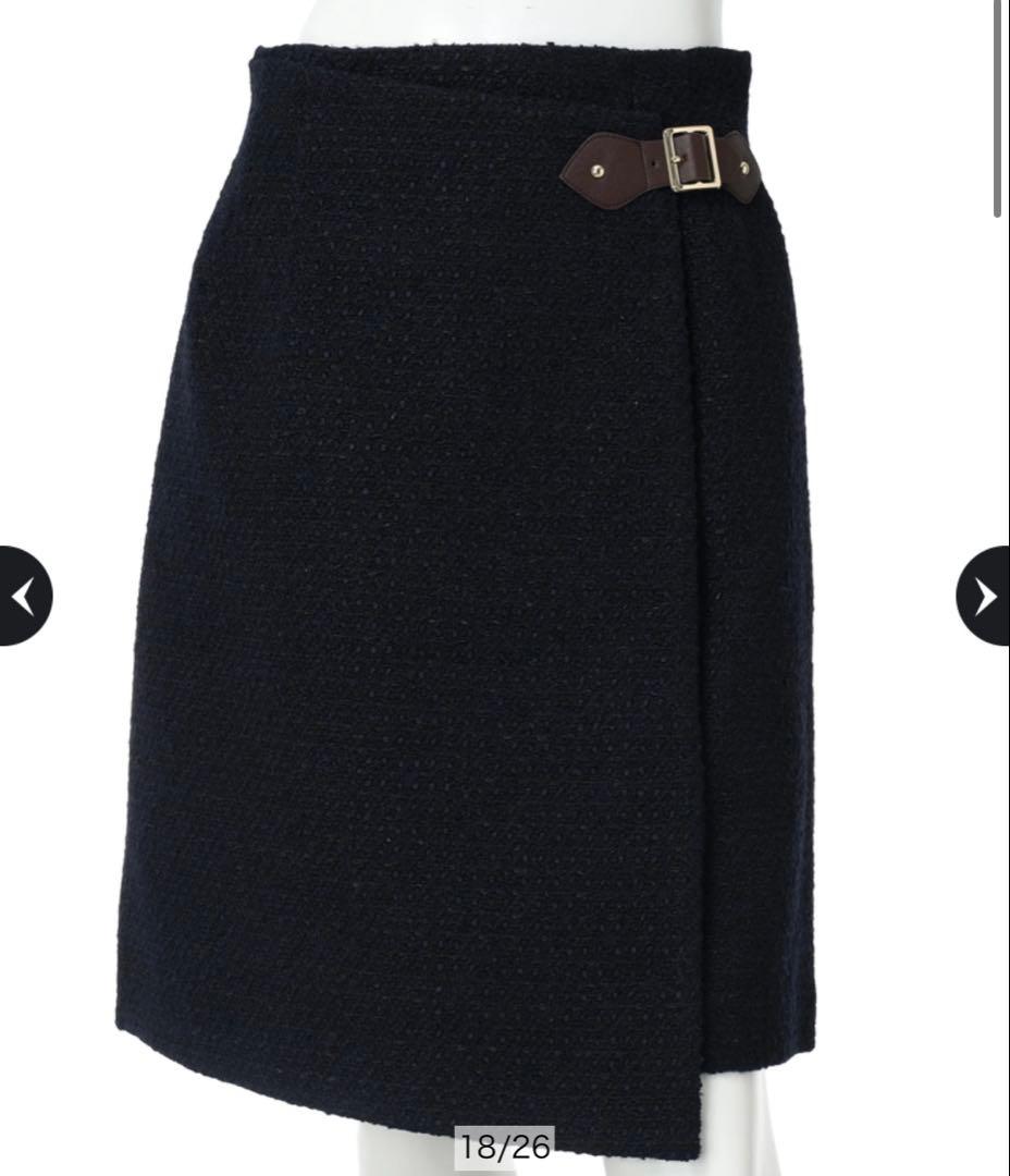 【新品タグ付き】JUSGLITTY サイドベルトミニスカート　紺