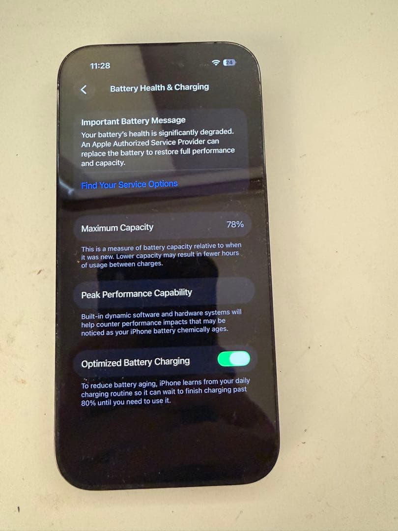 iPhone 14 Pro 128gb 背面ひび割れあり