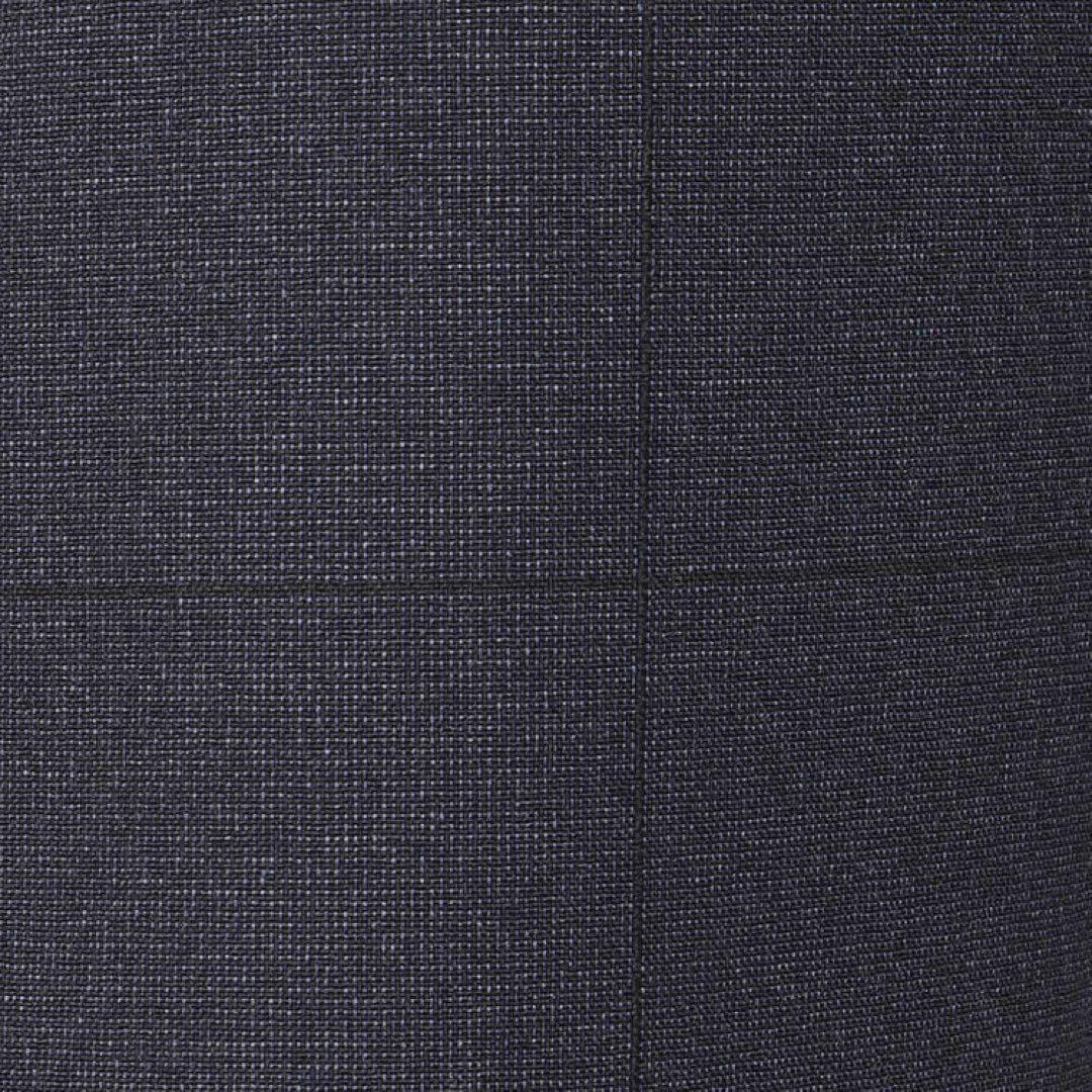 【超美品】スーツセレクト　3ピーススーツ　4Sシリーズ　ネイビーシャドーチェック