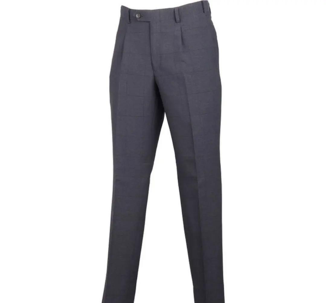 【超美品】スーツセレクト　3ピーススーツ　4Sシリーズ　ネイビーシャドーチェック