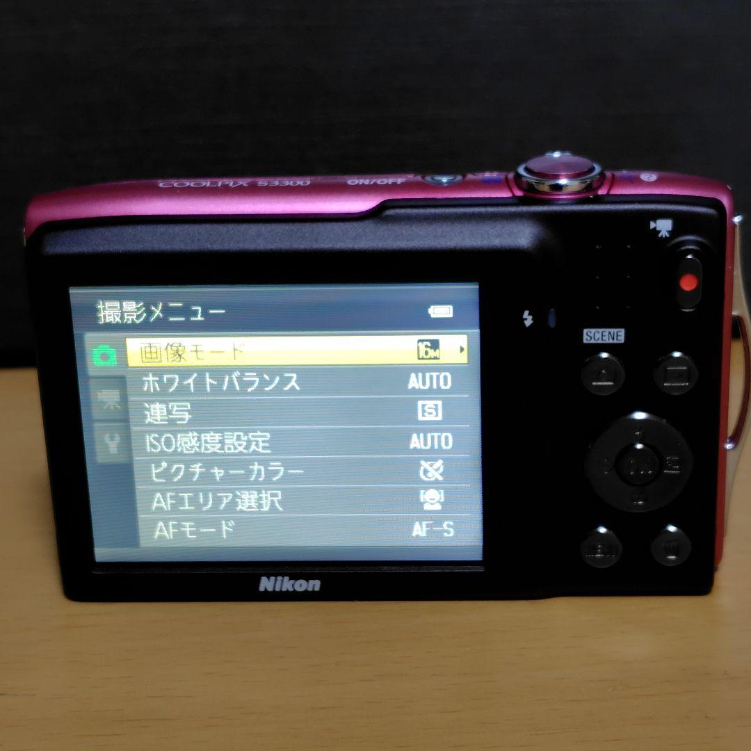 【付属品完備 動作確認済】ニコン クールピクスS3300オールドコンデジ ピンク