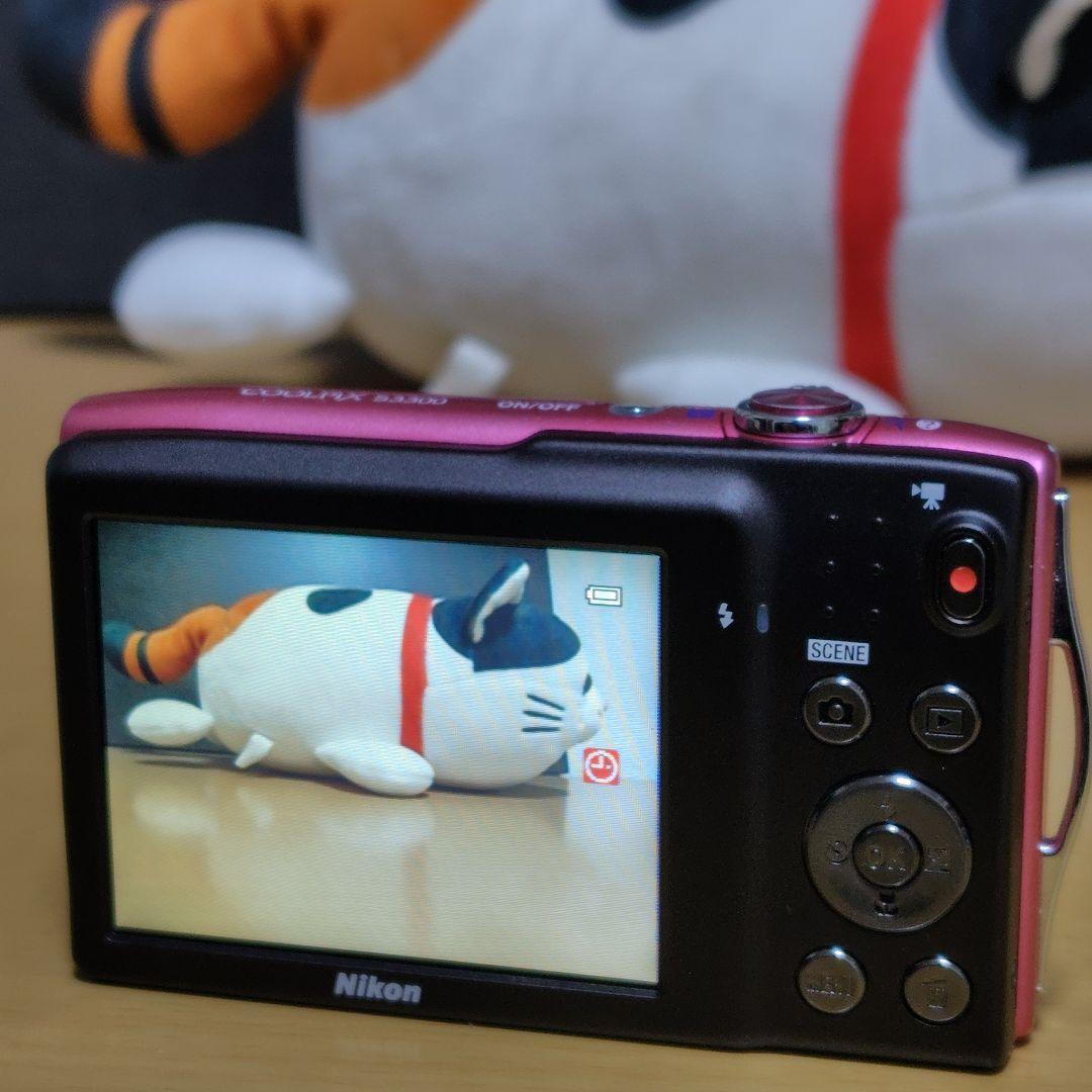 【付属品完備 動作確認済】ニコン クールピクスS3300オールドコンデジ ピンク