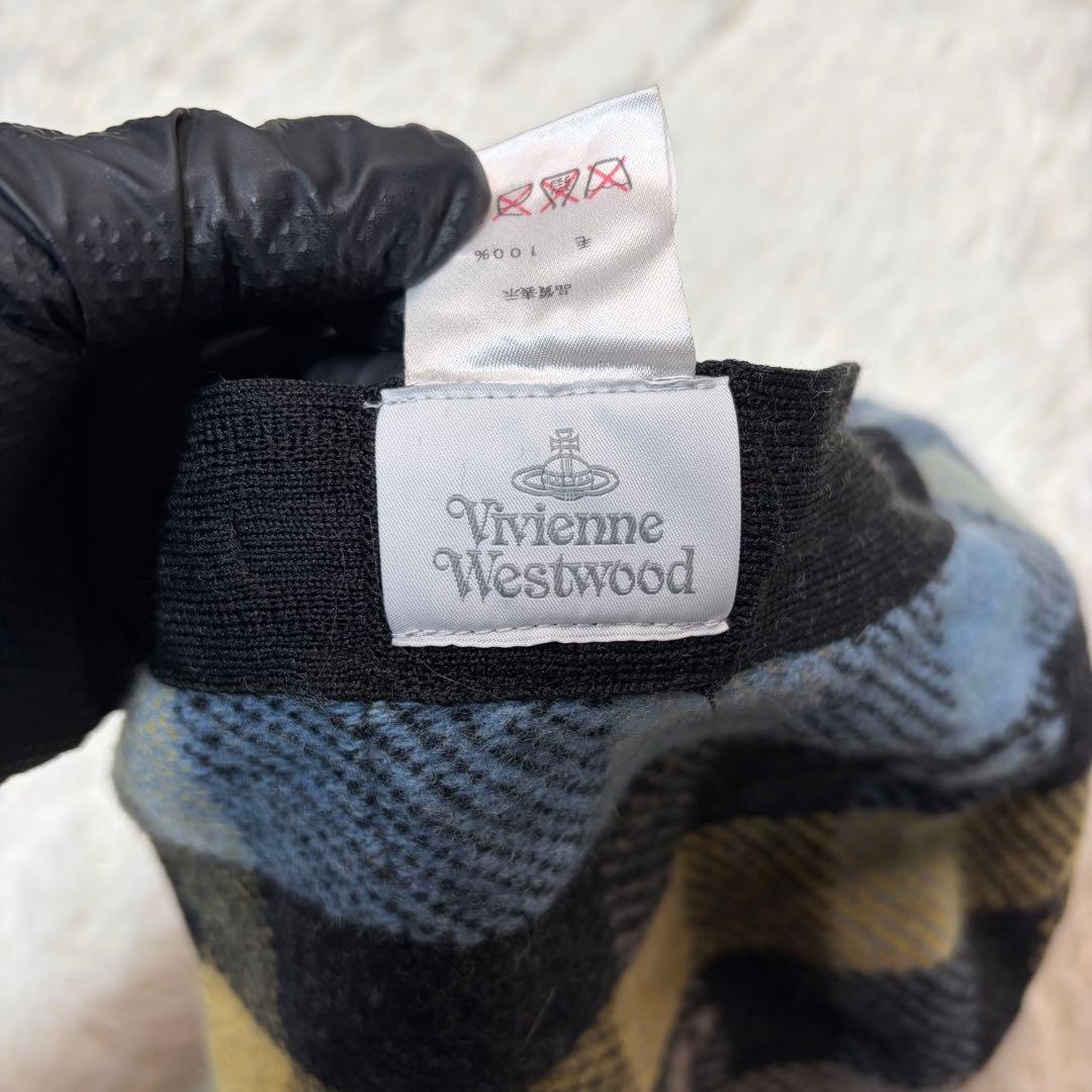 極美品✨ Vivienne Westwood オーブ柄 チェック柄 ベレー帽