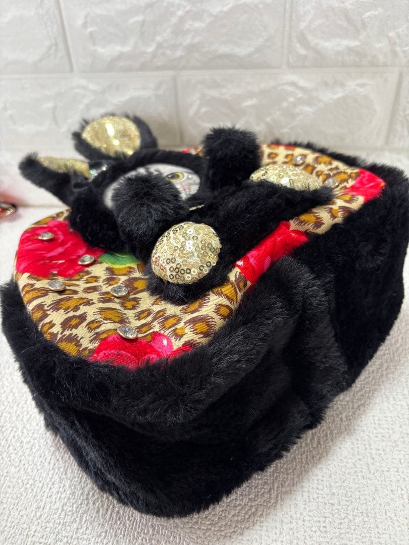 ゆ*ら様 コヤンイサムチョン　ハンドメイド　ファーショルダーバッグ　クロうさちゃ