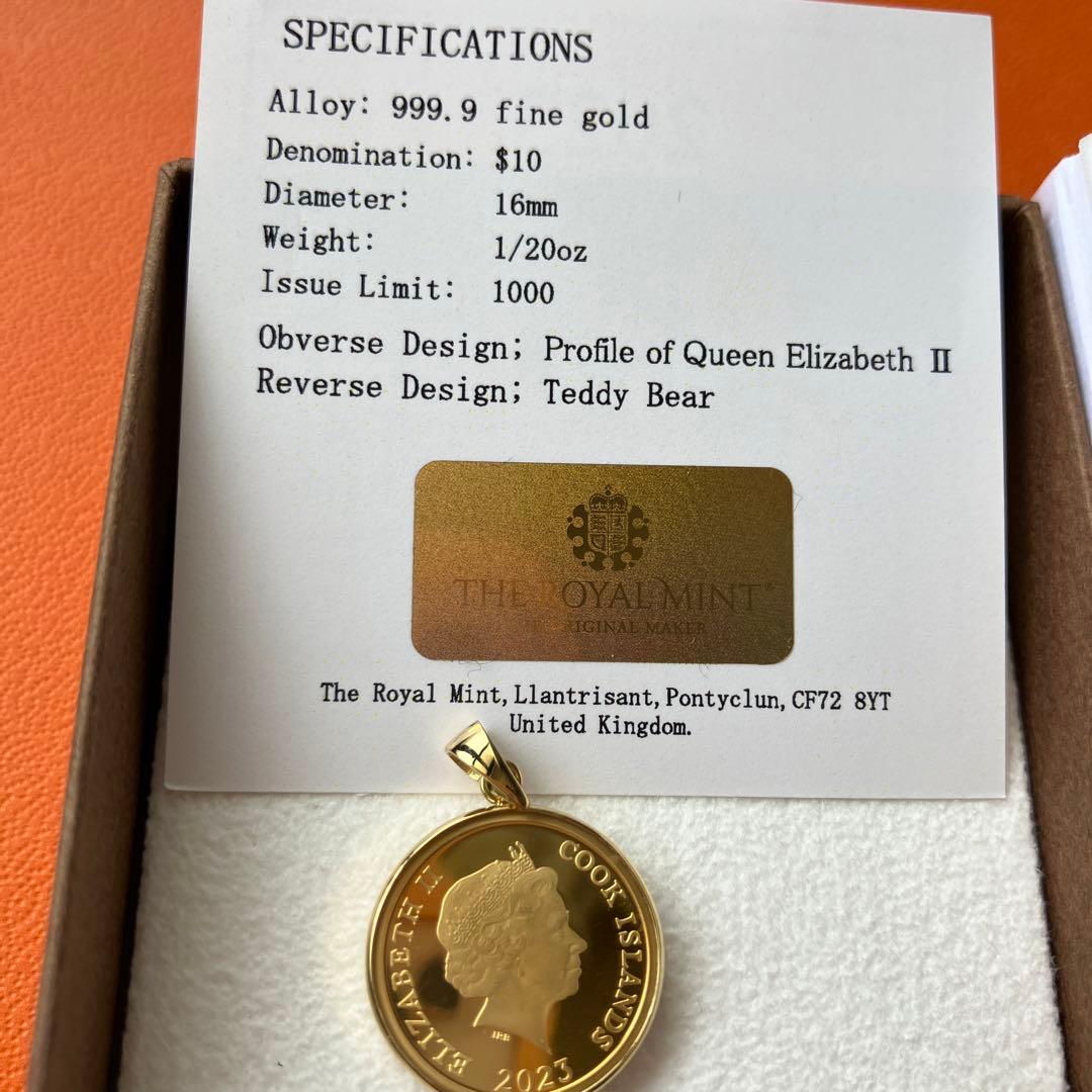 ロイヤルミント　純金記念　ペンダントトップ