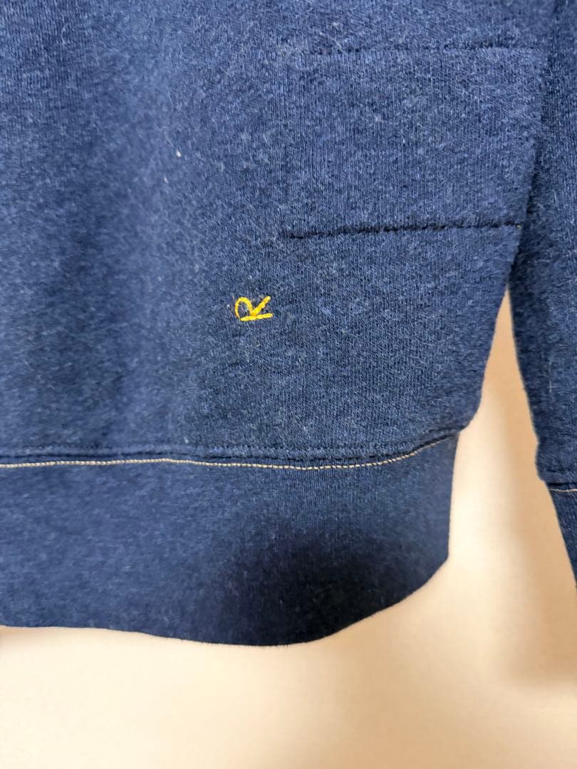 45R Ctrl C インディゴ染め 裏起毛 HAYAMAスウェットアノラック