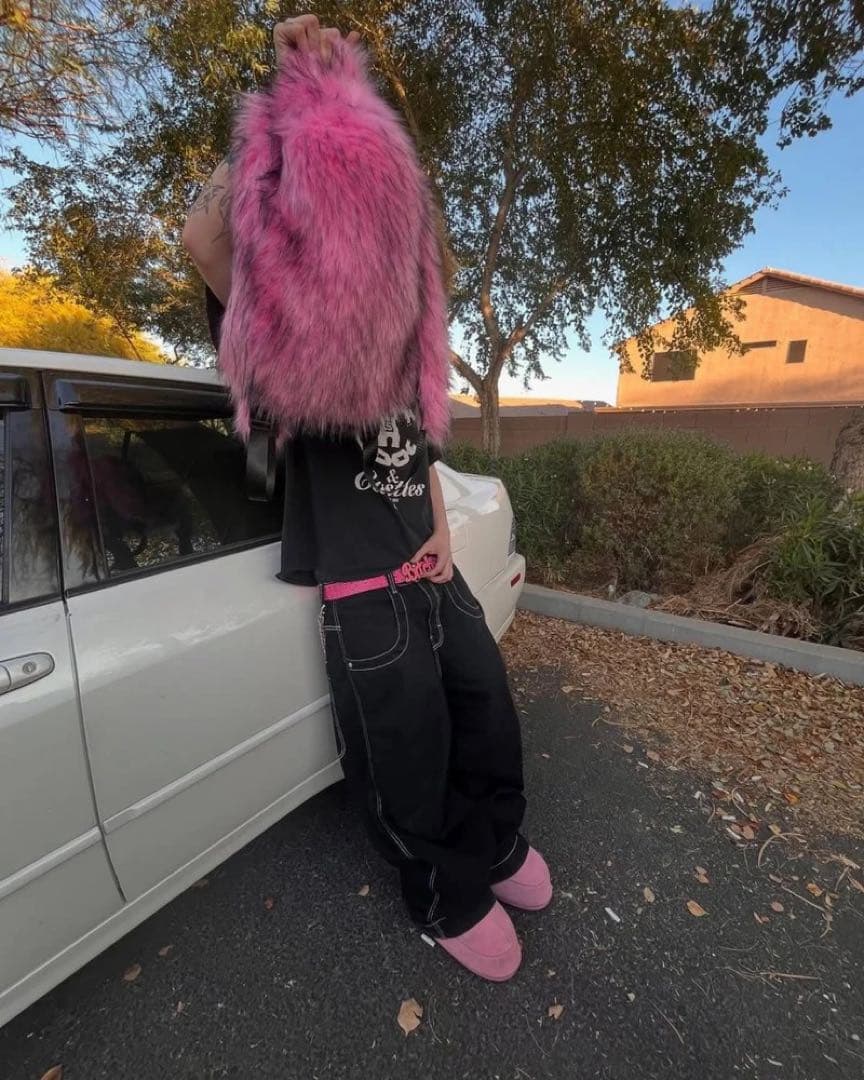 Dekayed ファーバッグ リュック y2k グランジ opium ピンク