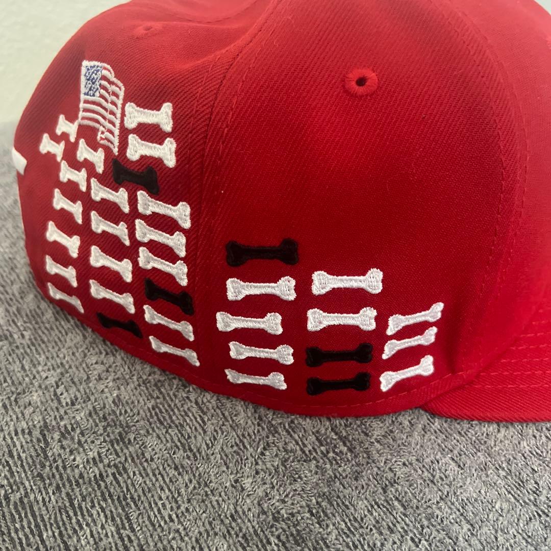 supreme Bones Box Logo New Era 7 3/8赤