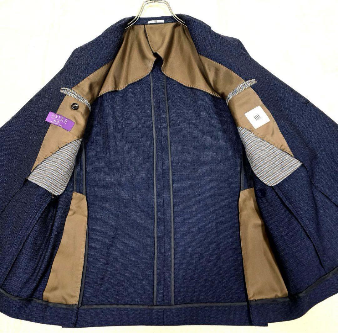 極美品 スーツセレクト セットアップ ビジネス SUPER110s ネイビー L