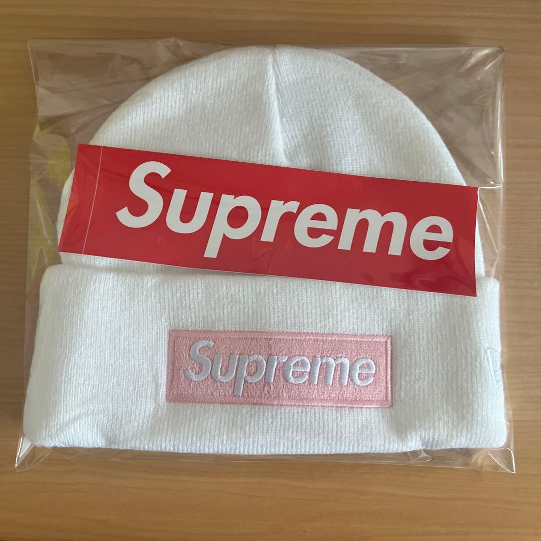 帽子 Supreme New Era Box Logo Beanie White