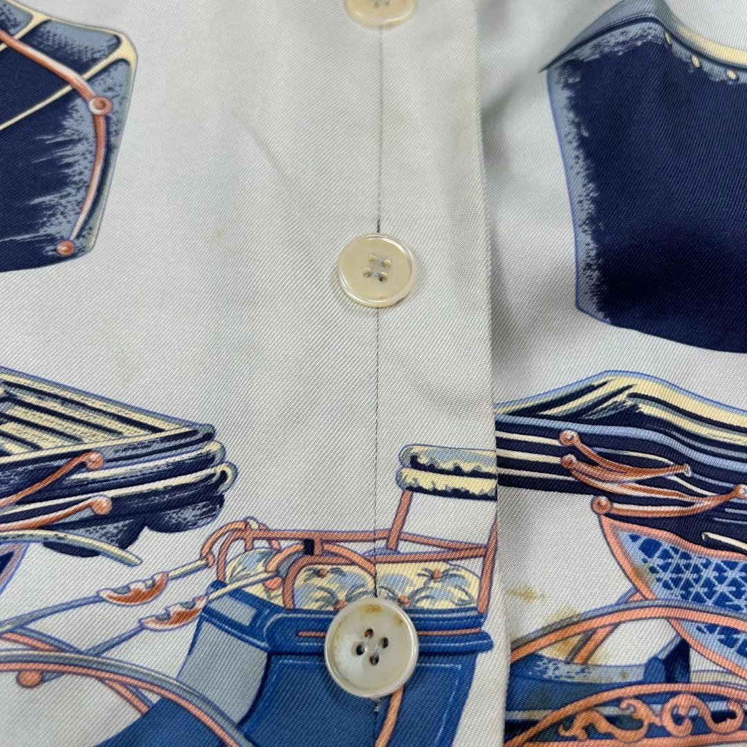 K511 M エルメス スカーフ柄 シルク ベスト マルチカラー レディース