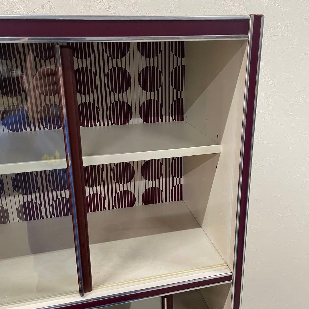 レトロポップ アンティーク 食器棚 飾り棚 昭和家具 古家具