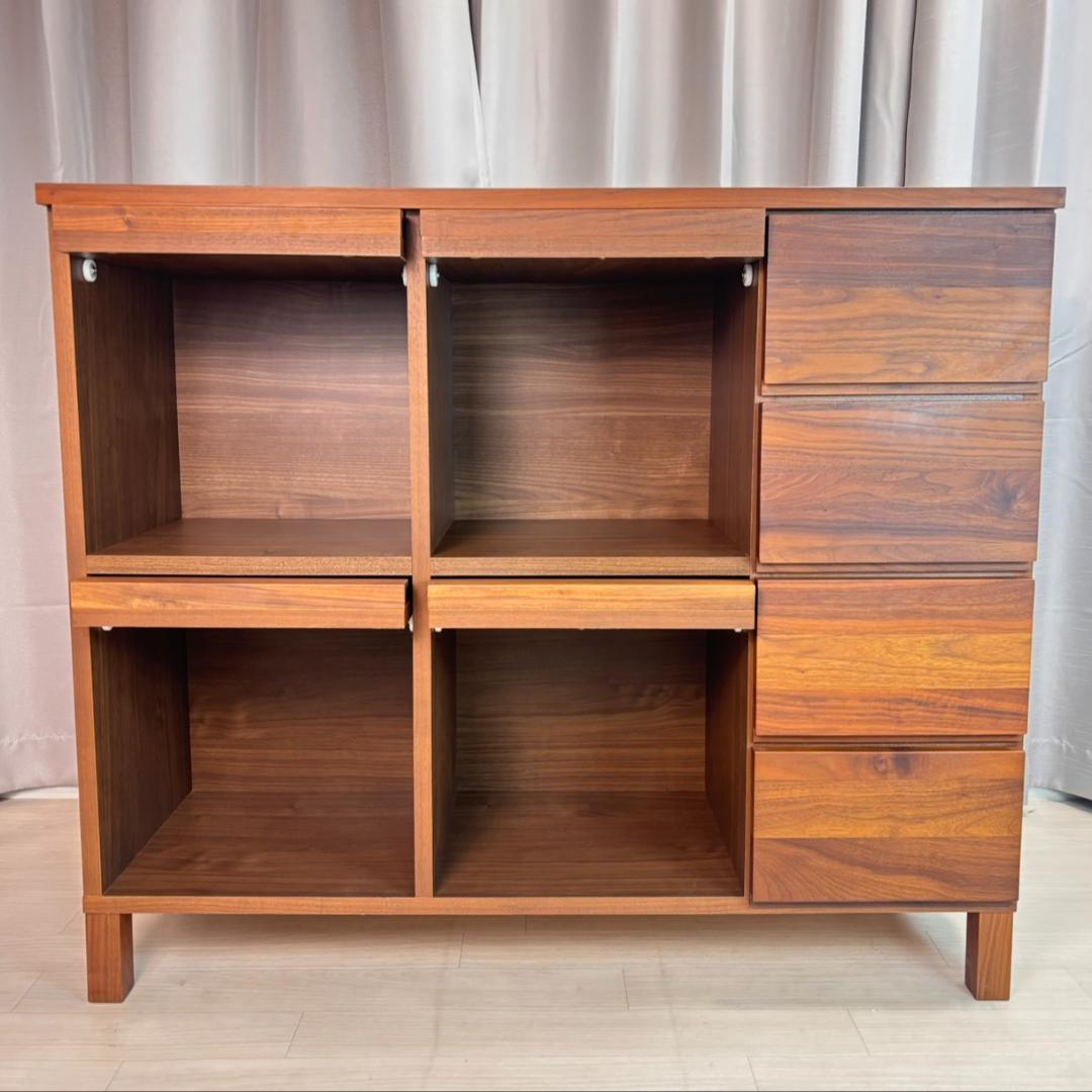 美品 高野木工 LECCE 105マガジンレコードラック ウォルナット