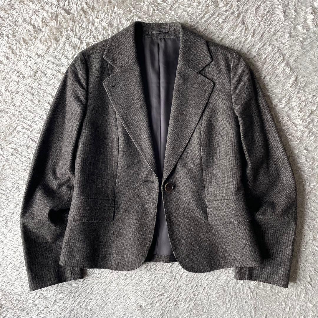 マーガレットハウエル 美品 ウールテーラードジャケット 2 茶色