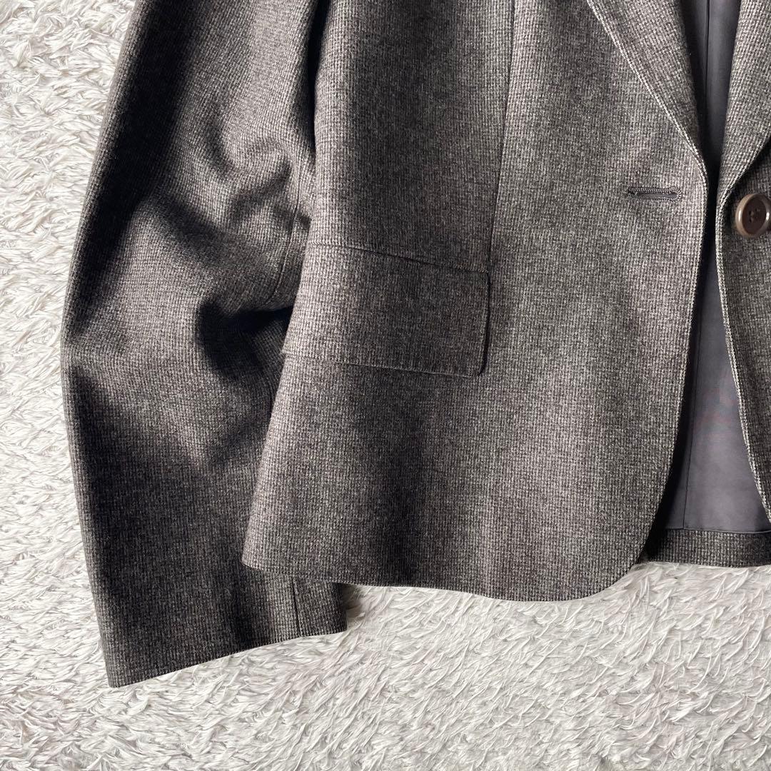 マーガレットハウエル 美品 ウールテーラードジャケット 2 茶色