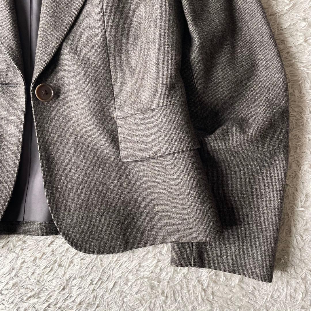 マーガレットハウエル 美品 ウールテーラードジャケット 2 茶色