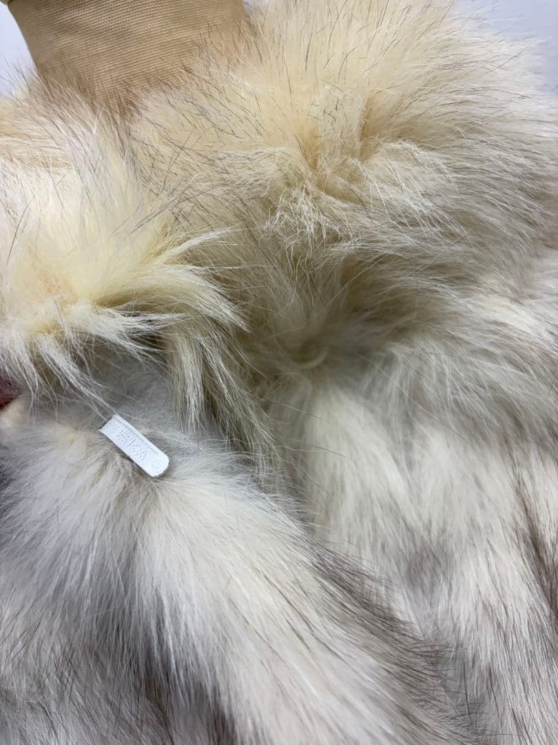 フォックスファーコート 白色 601254