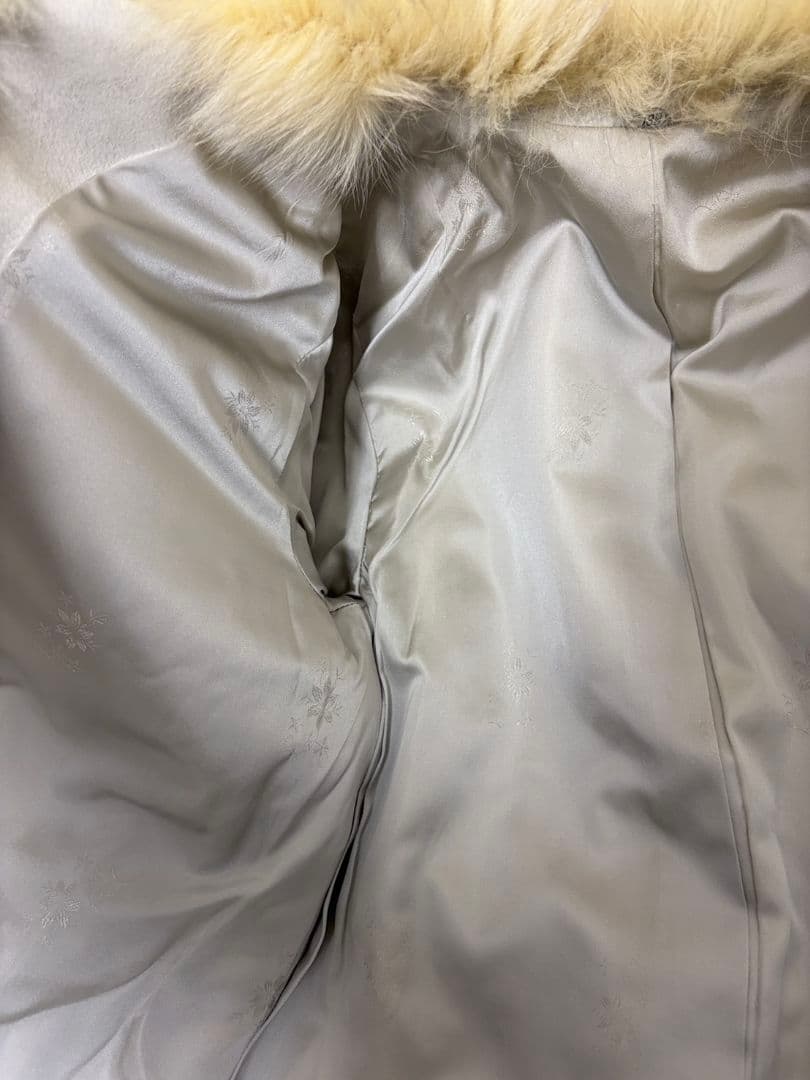 フォックスファーコート 白色 601254