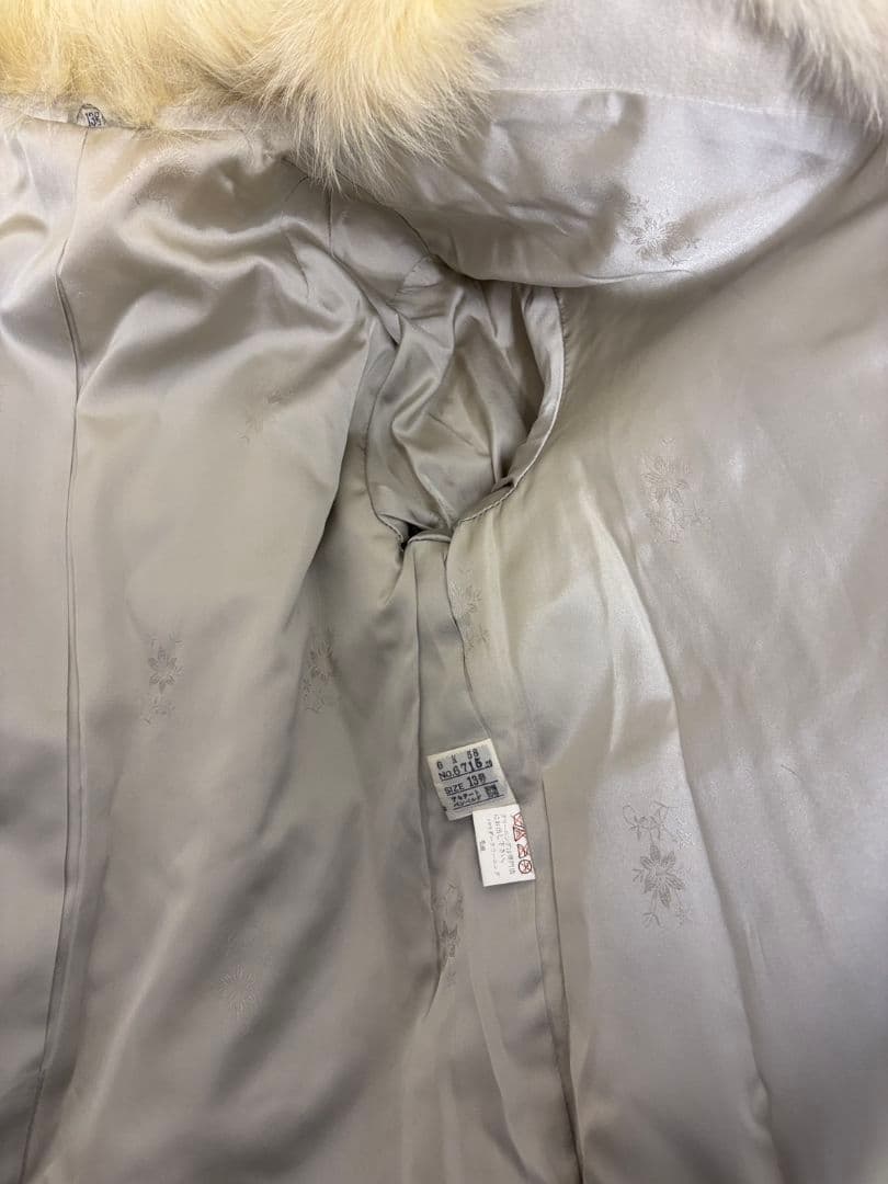 フォックスファーコート 白色 601254