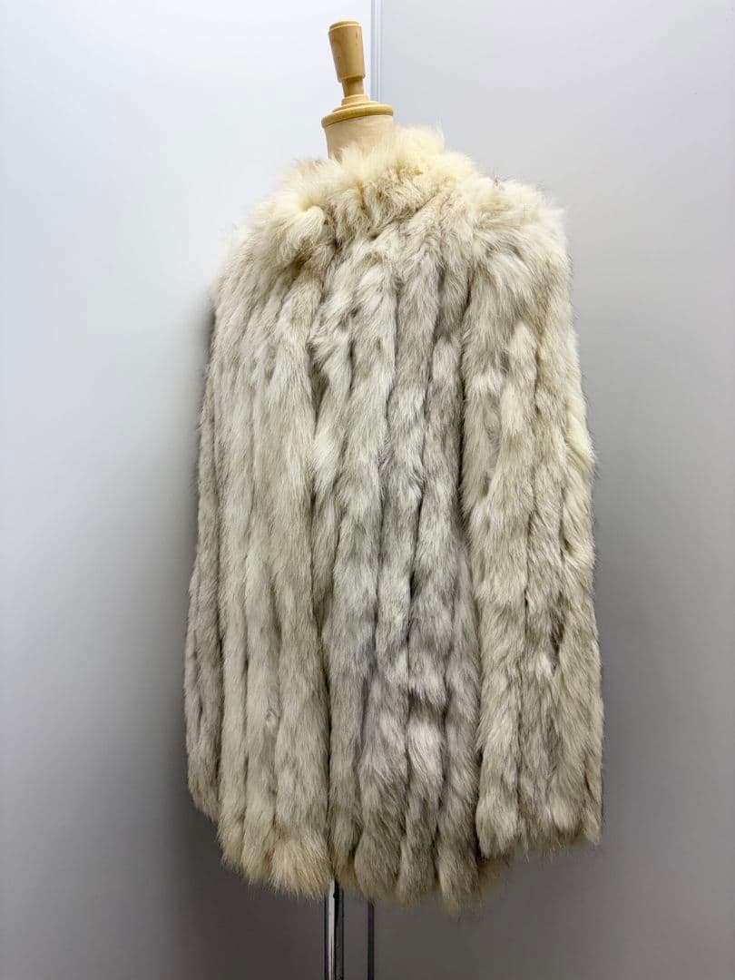 フォックスファーコート 白色 601254