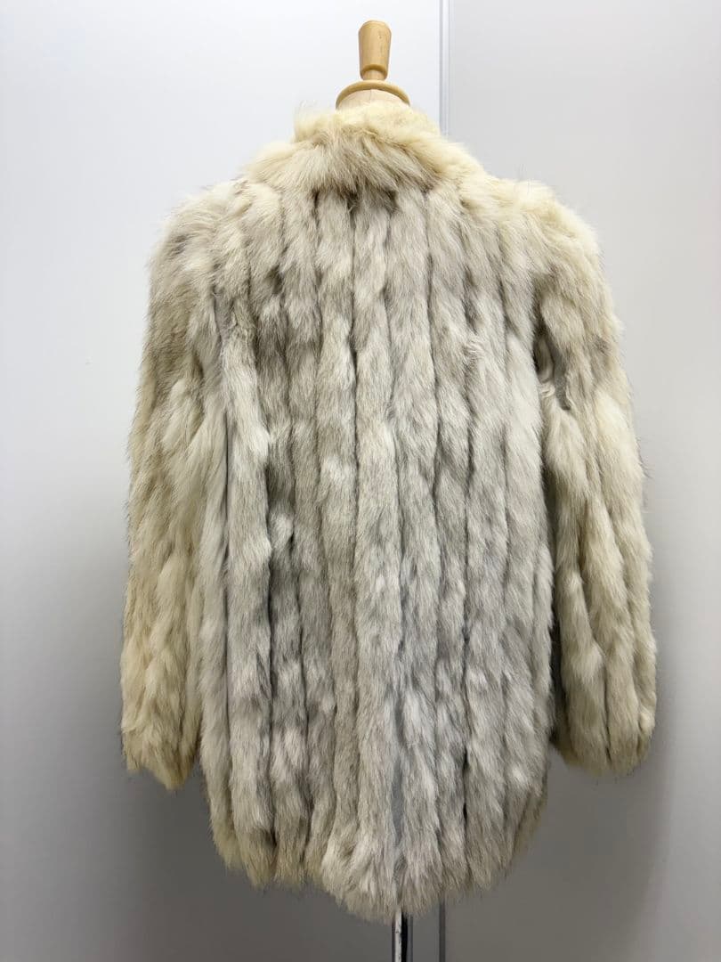 フォックスファーコート 白色 601254