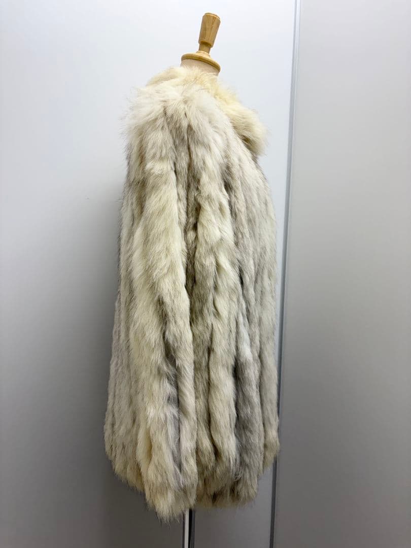 フォックスファーコート 白色 601254