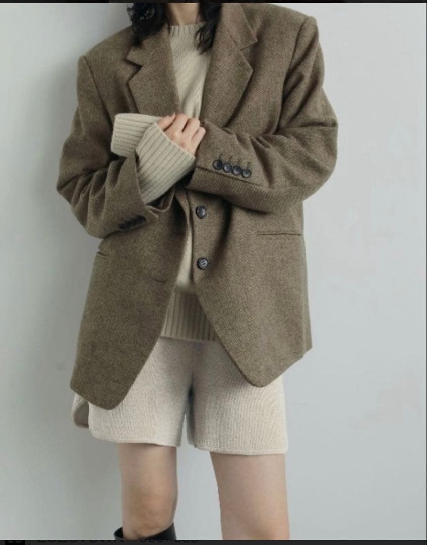 完売　anuke Herringbone Wool Jacket