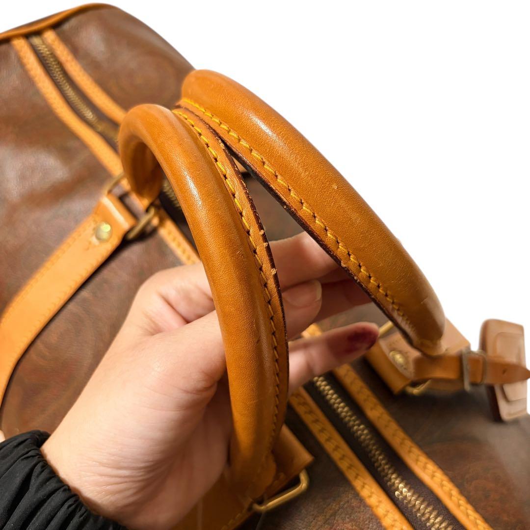 エトロ ボストンバッグ 横50cm 南京錠付