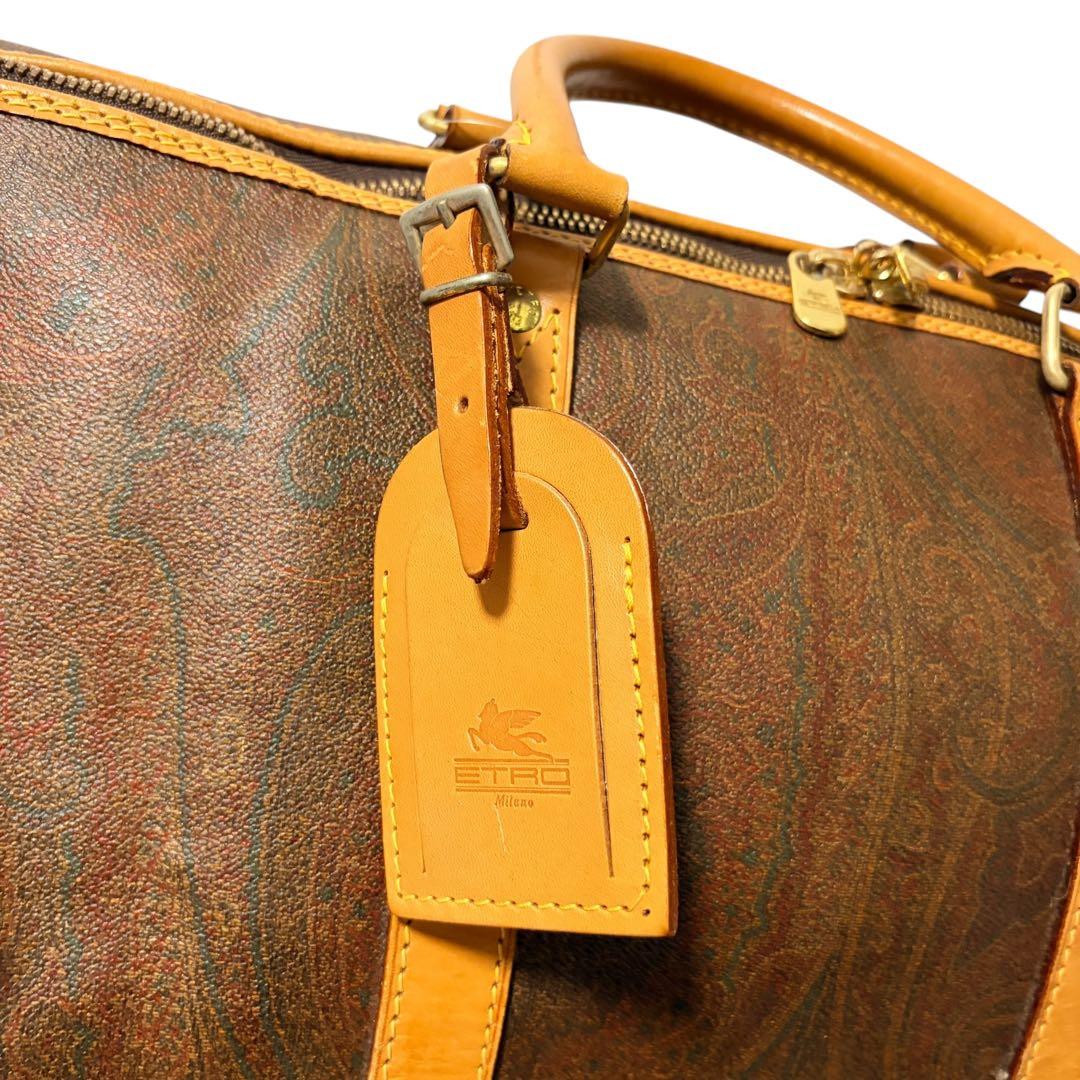 エトロ ボストンバッグ 横50cm 南京錠付