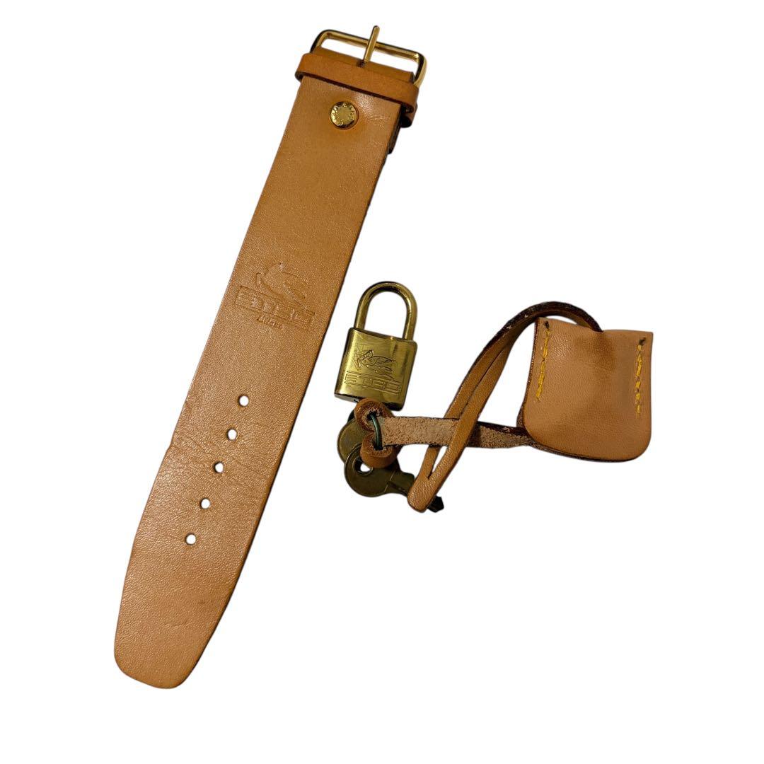 エトロ ボストンバッグ 横50cm 南京錠付