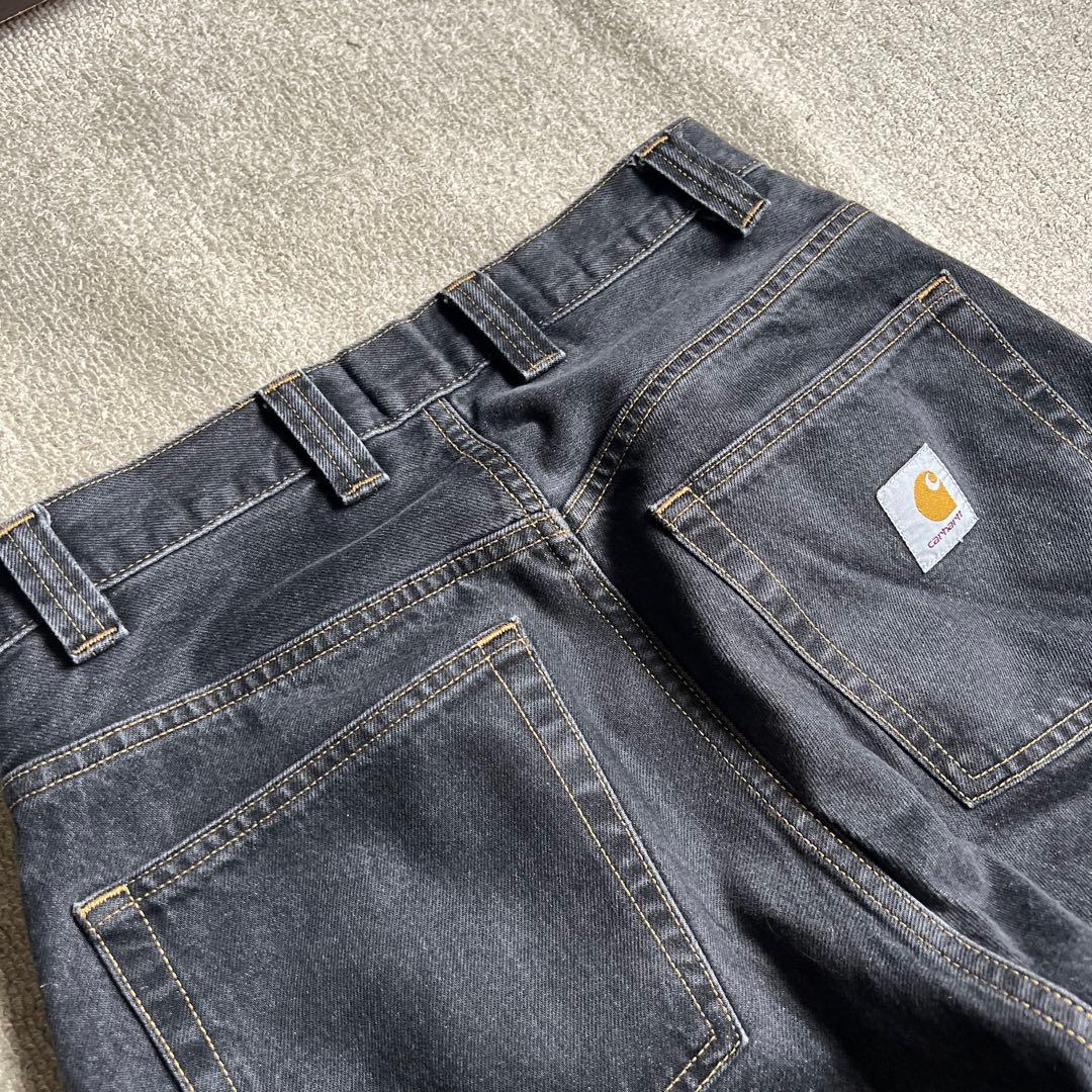 カーハートwip　ブランドンパンツ　ブラックウォッシュ