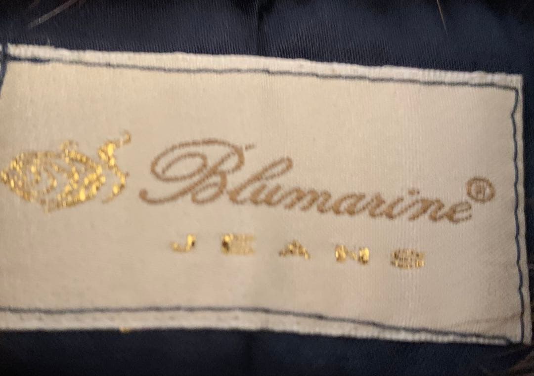 希少　ブルマリン　ファー付き　高級　上品　デニムジャケット