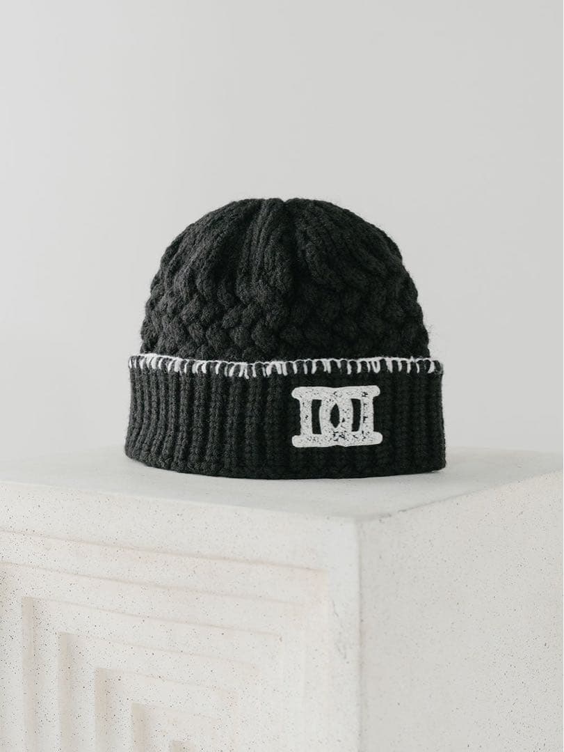 ダーリッチ DDロゴバスケットニットビーニー ブラック