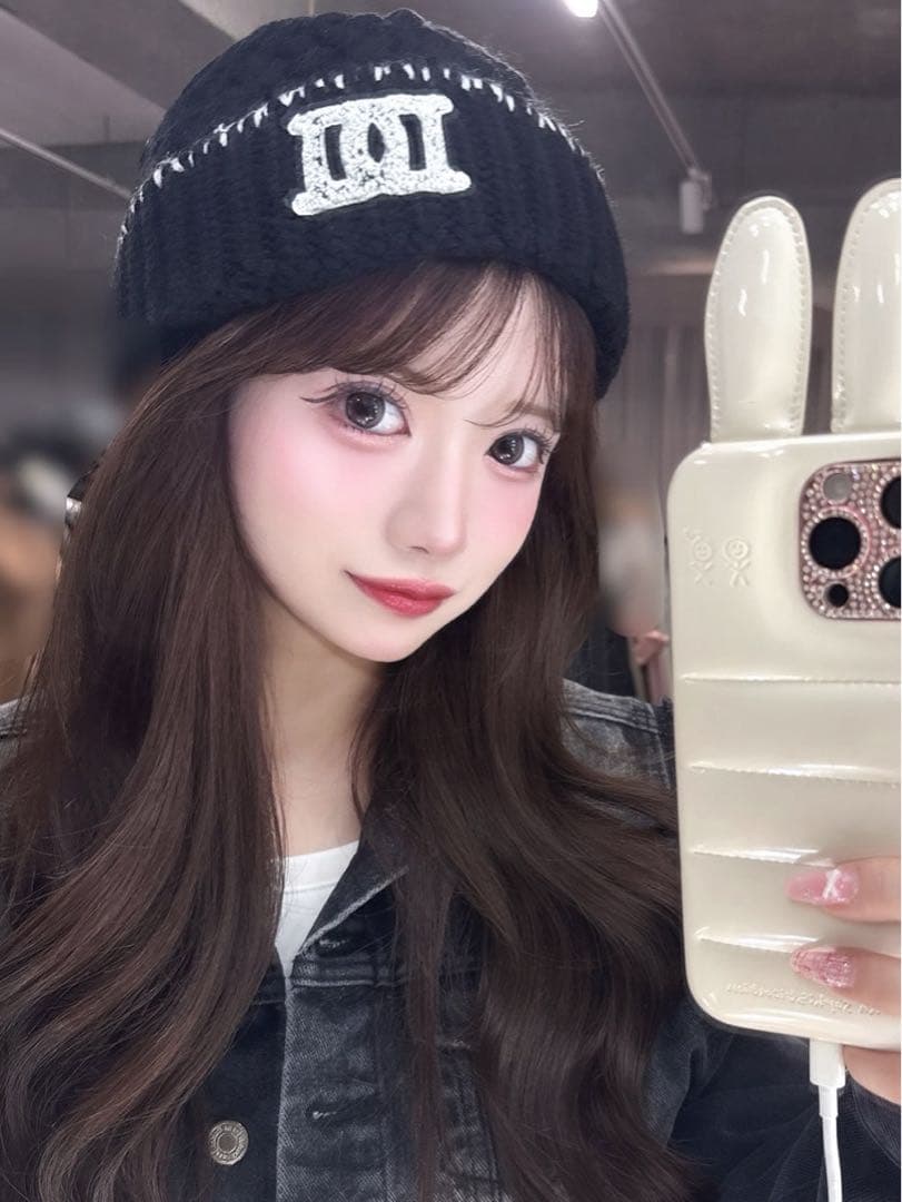 ダーリッチ DDロゴバスケットニットビーニー ブラック