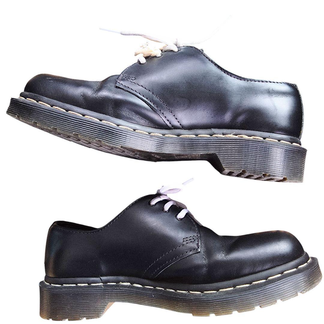 極美品 ドクターマーチン 3ホールシューズ 24757 UK5 ブラック