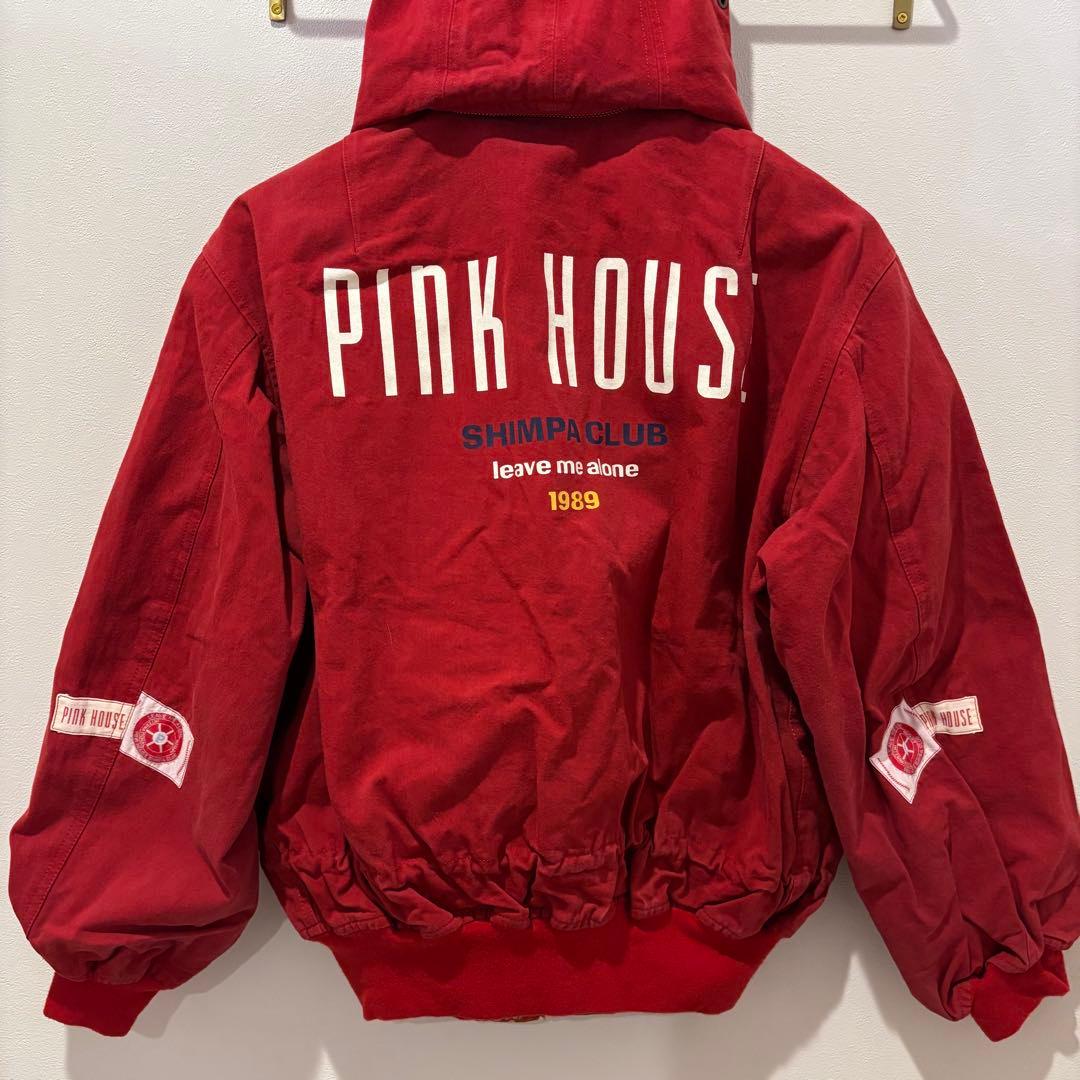 ピンクハウス　ワッペン　ブルゾン　フード　バックプリント　ヴィンテージ