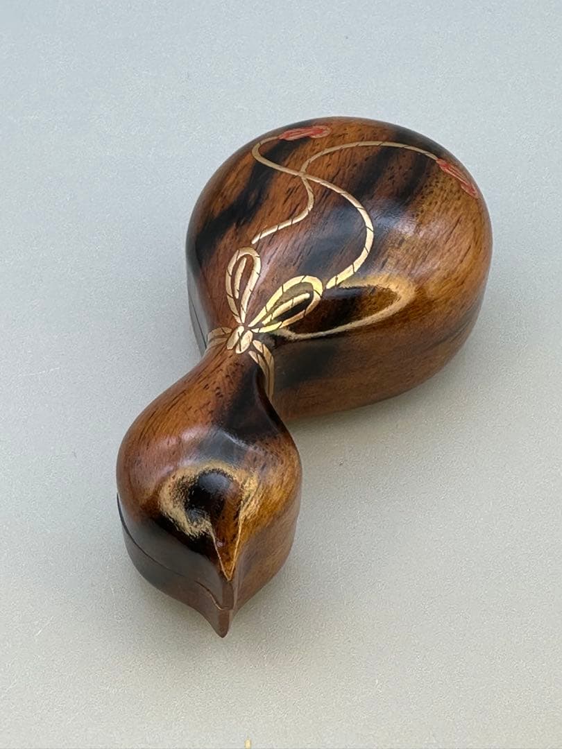 茶道具　香合　茶平一斎　黒柿瓢