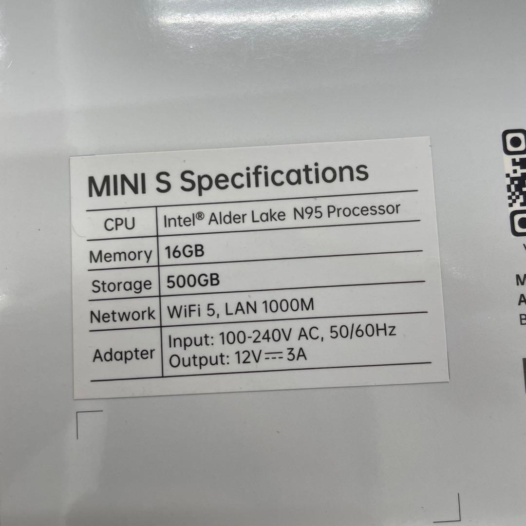 Beelink MINI S12ミニPC 16GBRAM 500GB SSD