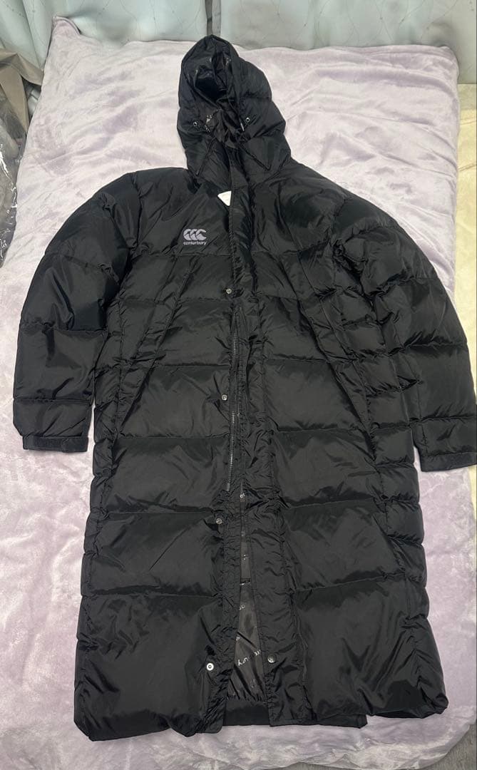 山*2様 Canterbury フード付きロングダウンジャケット ブラック