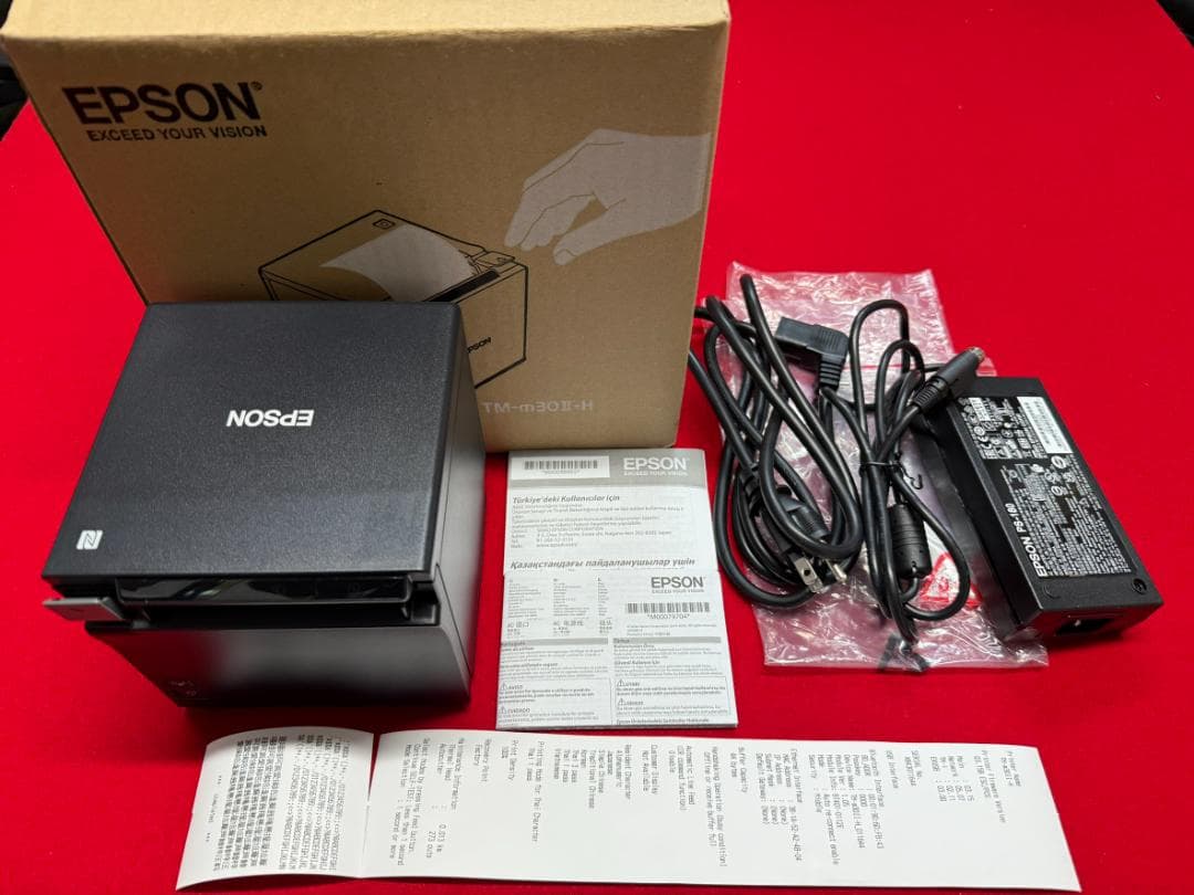 使用極少 EPSON TM-m30Ⅱ-H ブラック レシートプリンター ⑮