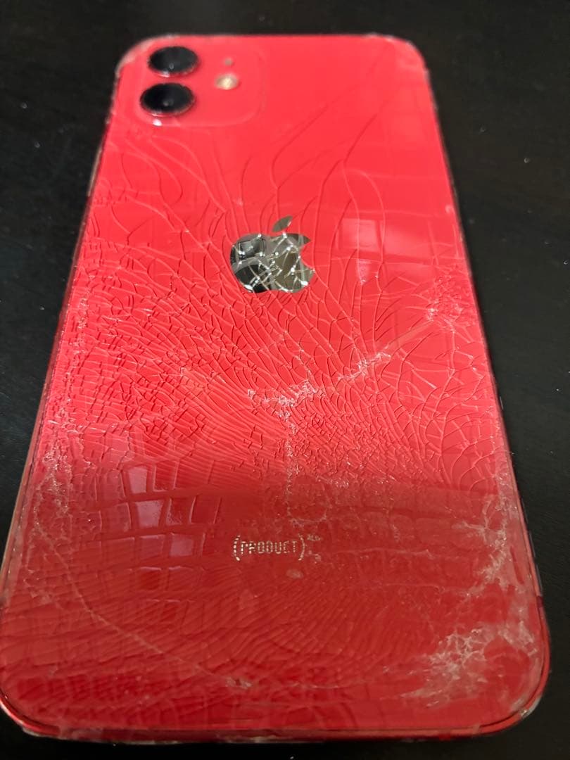 iPhone 12 (PRODUCT(RED)) 128GB 背面ひび割れあり