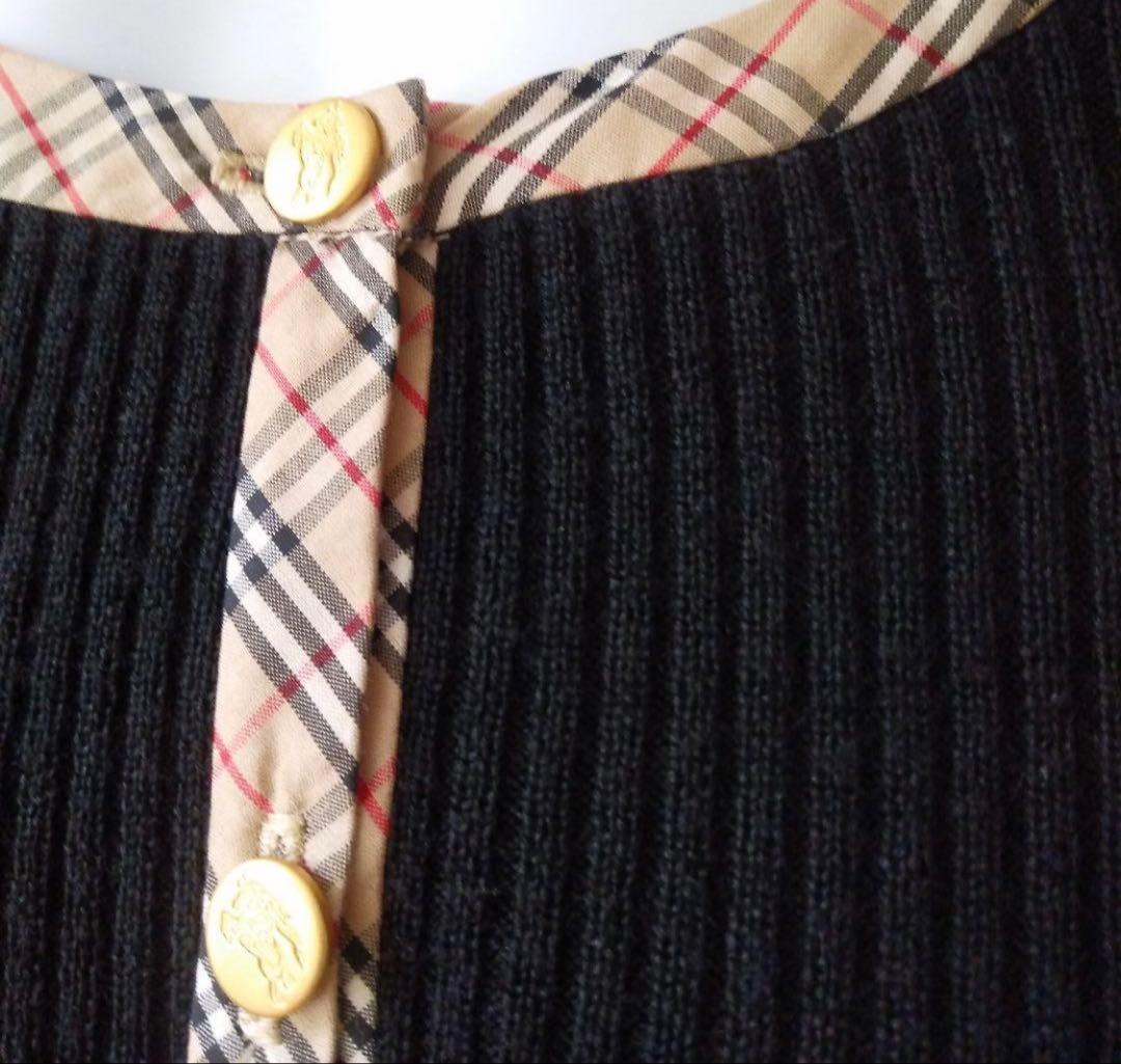 レア BURBERRYS バーバリー カーディガン ブラック ノバチェック
