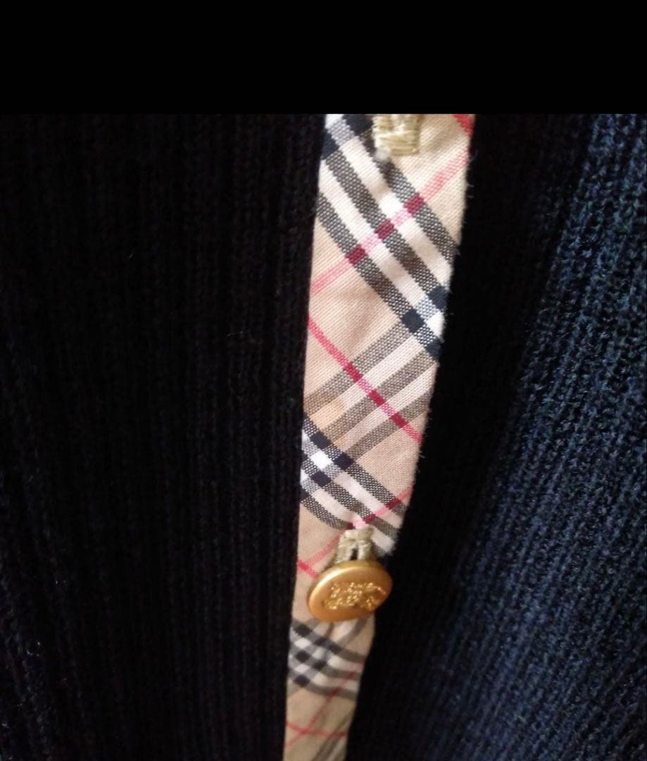 レア BURBERRYS バーバリー カーディガン ブラック ノバチェック