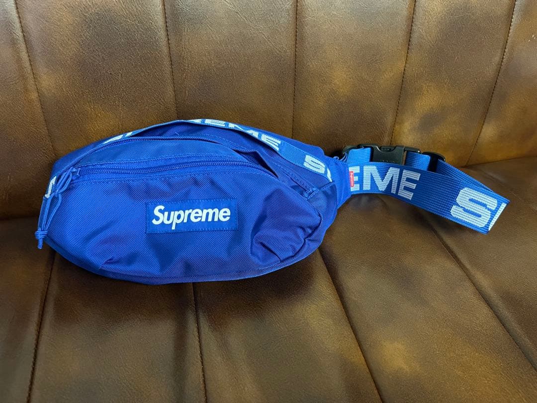 【美品】Supreme 18SS Waist Bag（blue）