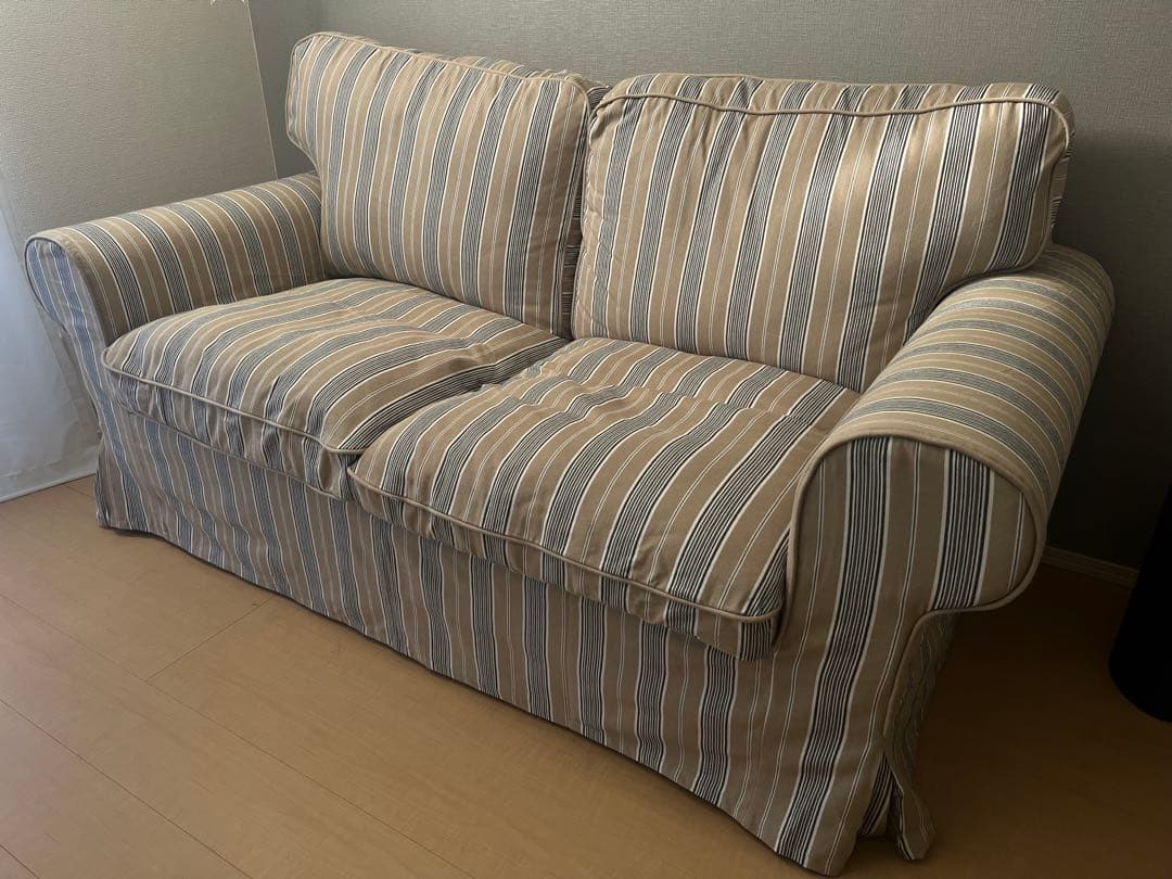 IKEA EKTORP イケア　エークトルプ2人掛けソファ ストライプ