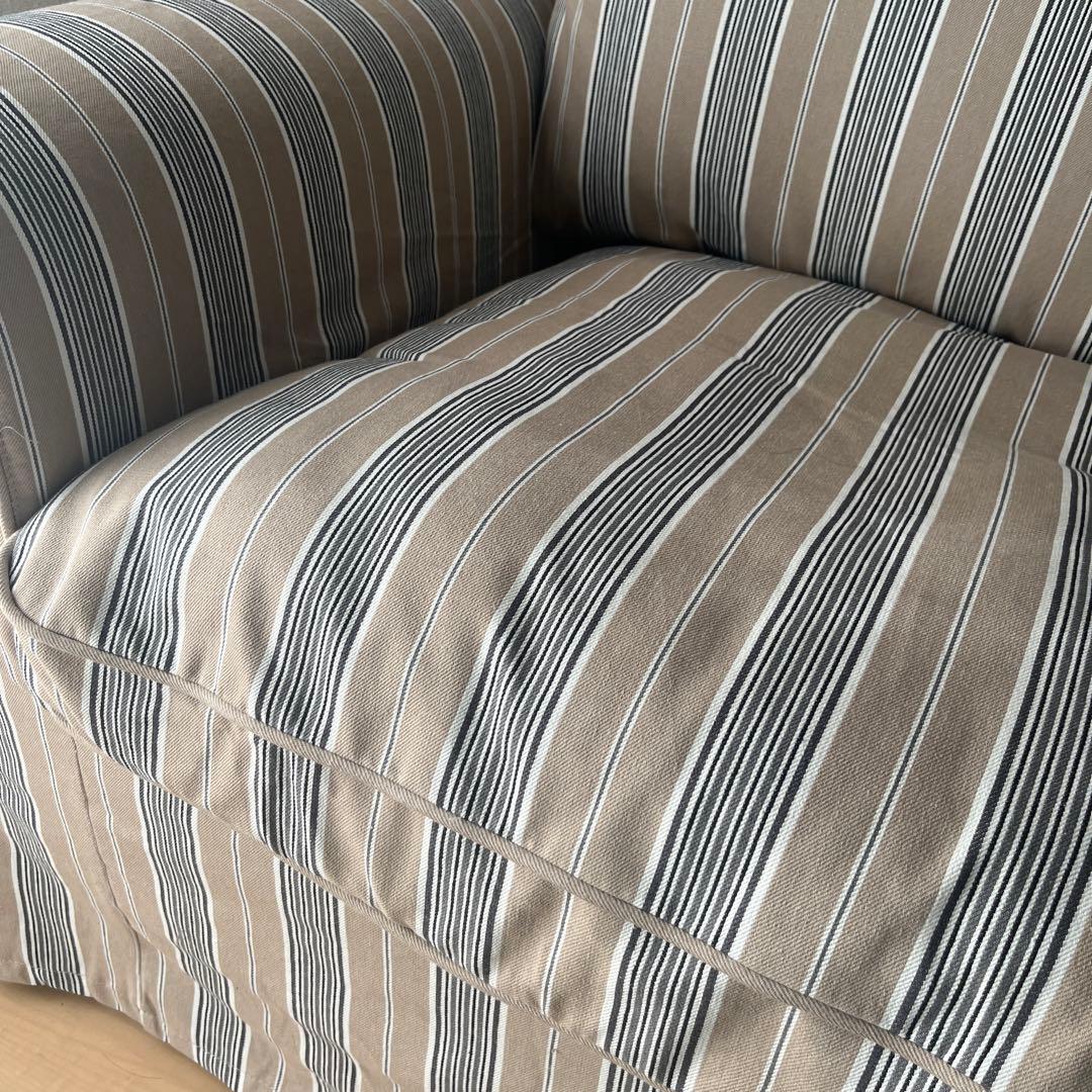 IKEA EKTORP イケア　エークトルプ2人掛けソファ ストライプ