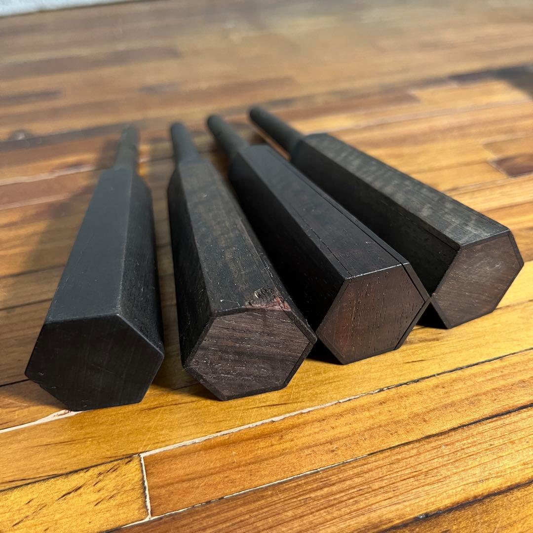 三味線用 糸巻き（素六型）7本セット 黒檀製 ミックス