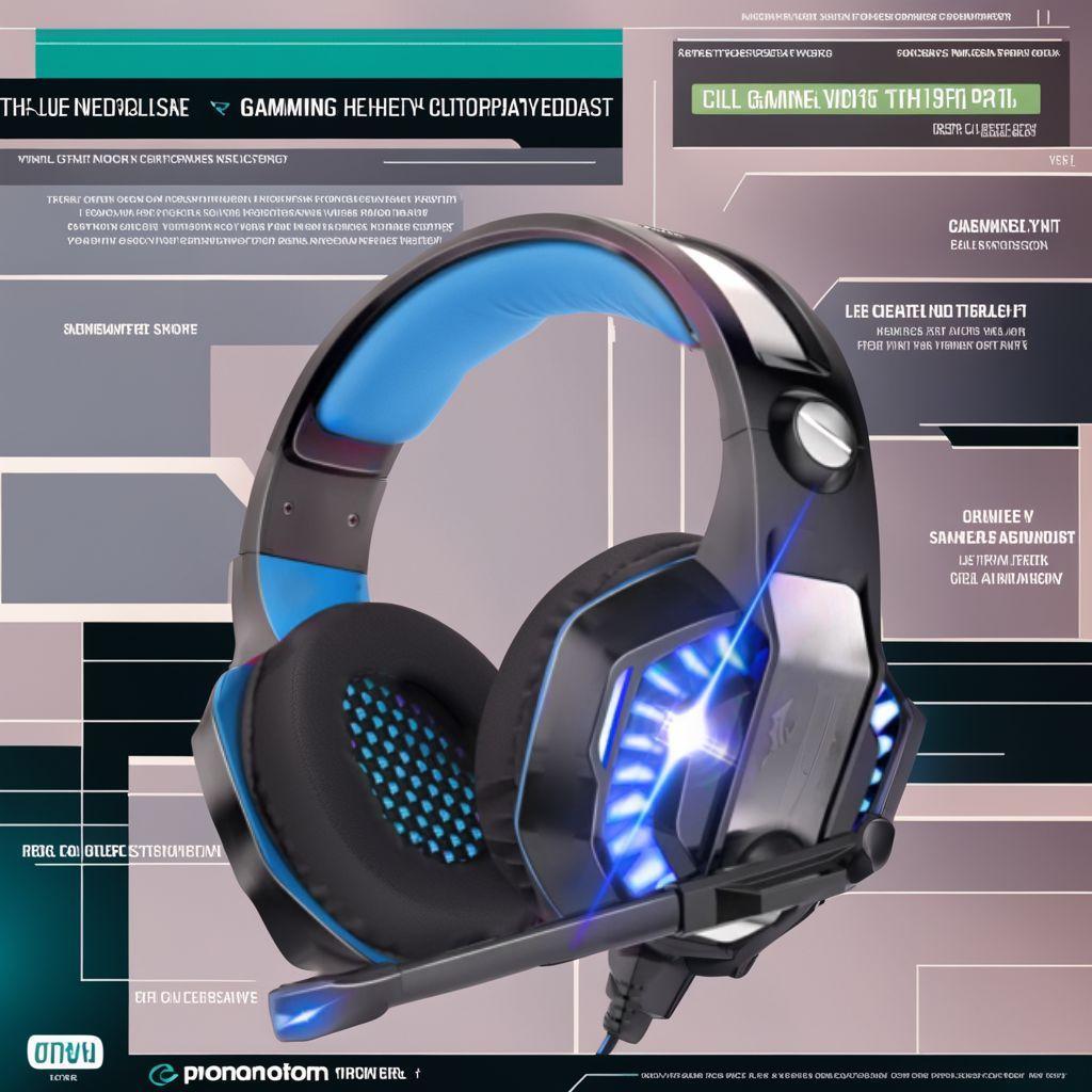 ☆ゲーミング ヘッドセット ノイズキャンセリング 重低音強化