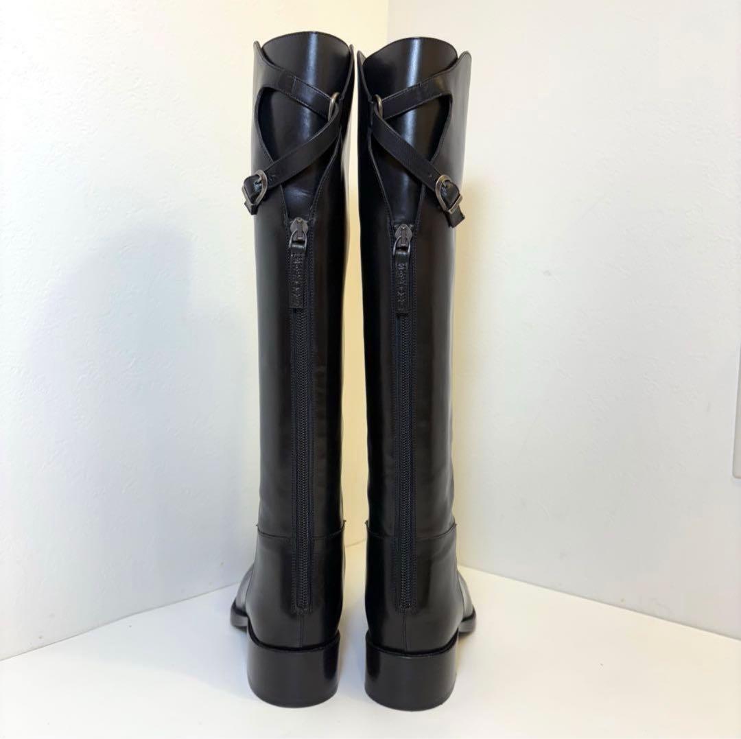 【美品】サルトル シングルバックベルトブーツ 37