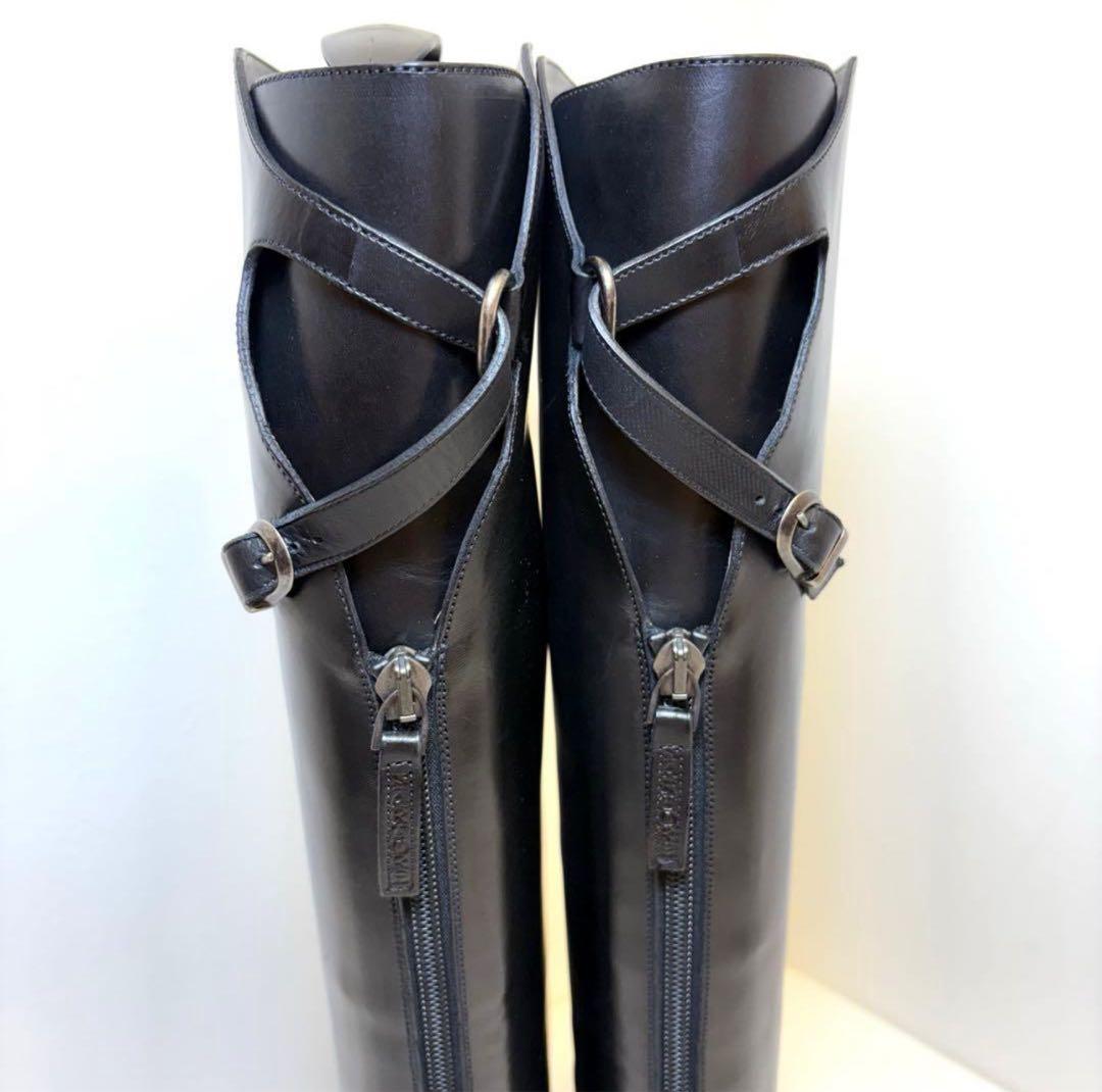 【美品】サルトル シングルバックベルトブーツ 37